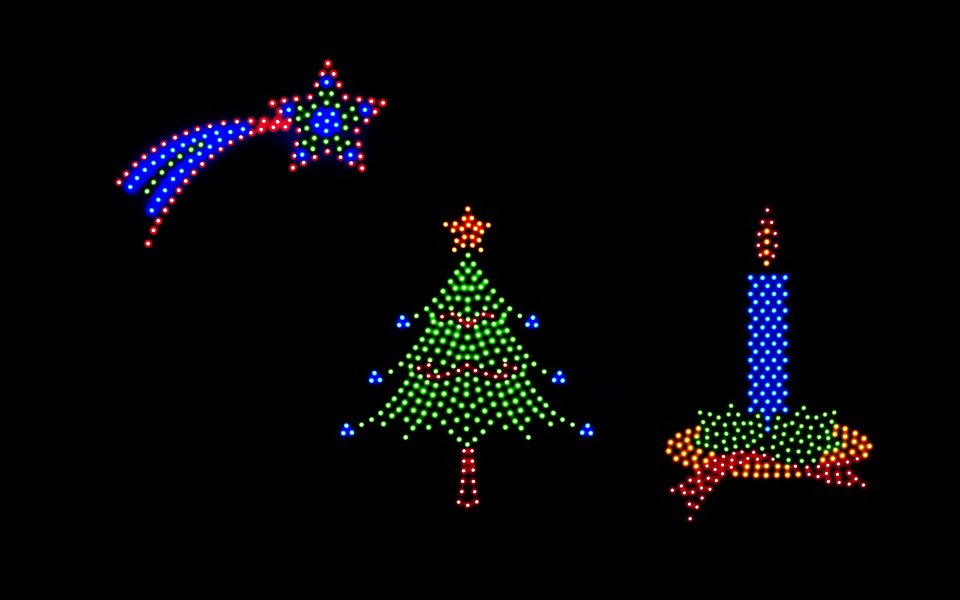 Pixel Art Christmas Tree Meteor Candle