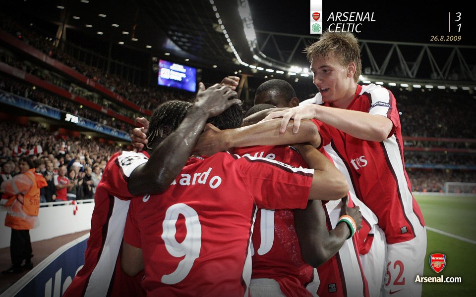 Arsenal 3 1 Celtic Match Celebration Scene