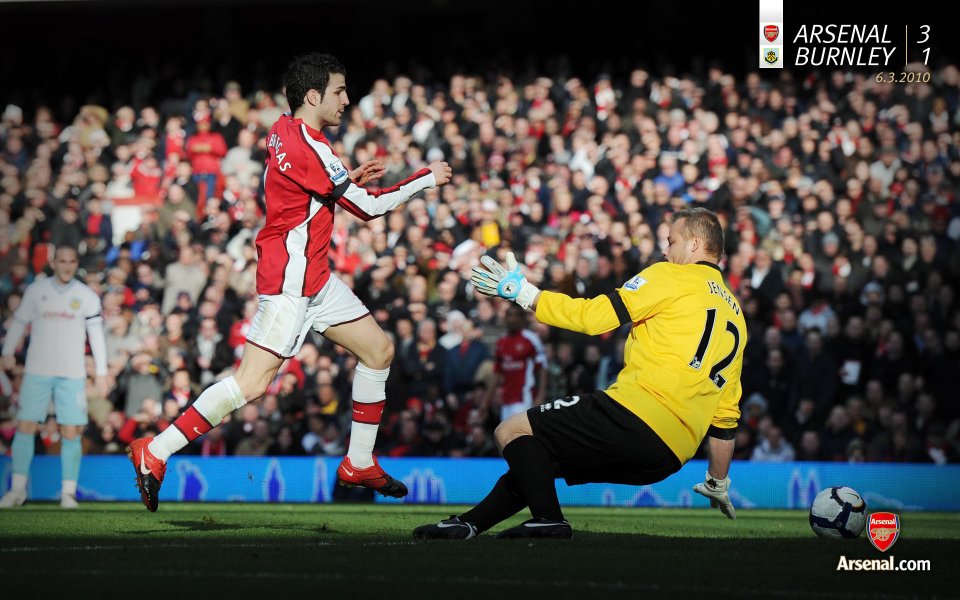 Arsenal Vs Burnley Football Match Moment 6 March 2010