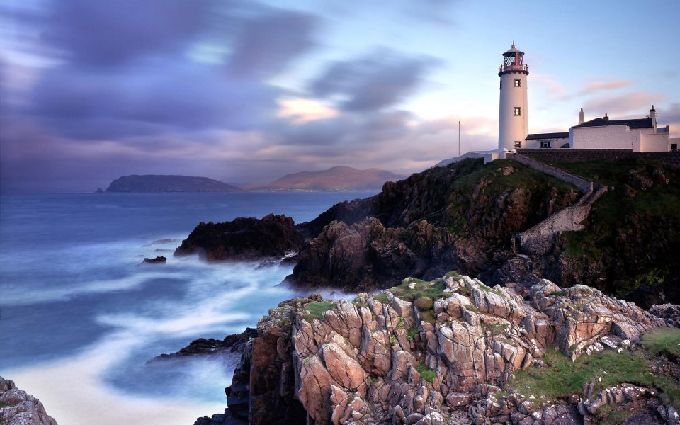 Fanad Head Lighthouse Ireland Coastal Sunset Landscape