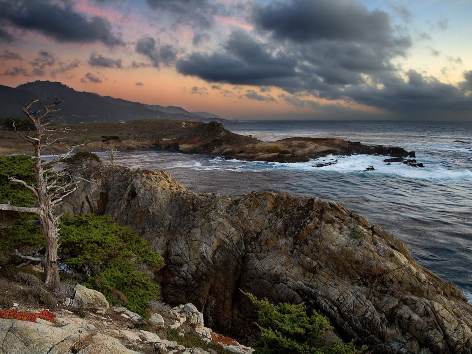 Headland Cove Point Lobos California Sunset Landscape