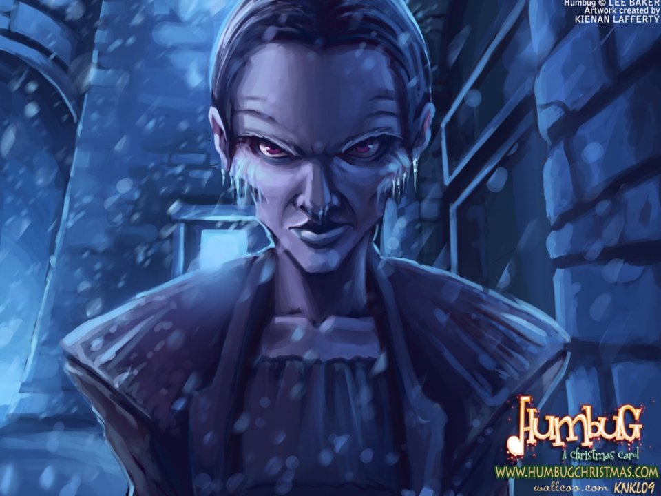 HUMBUG圣诞颂歌插画：冰雪女王Mrs. Sleet