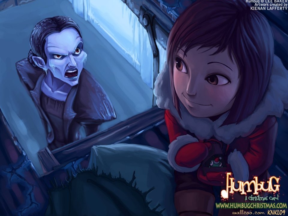 Humbug A Christmas Card Attic Goblin Girl