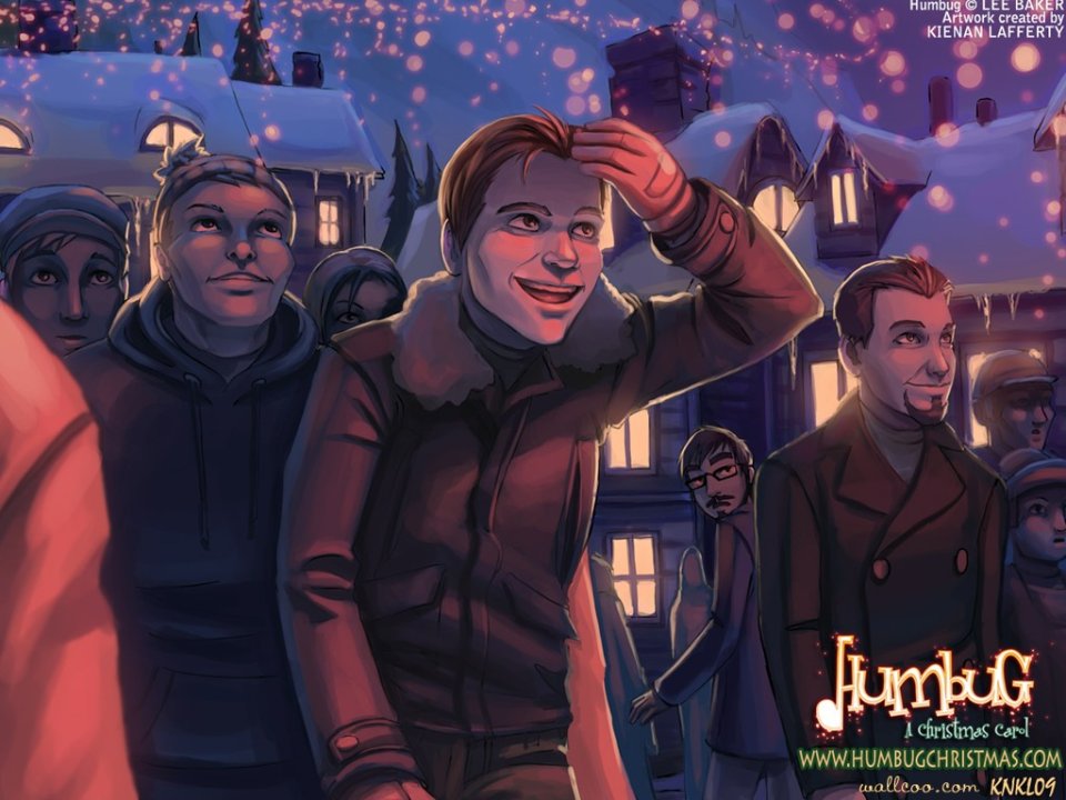 Humbug Christmas City Snow Scene