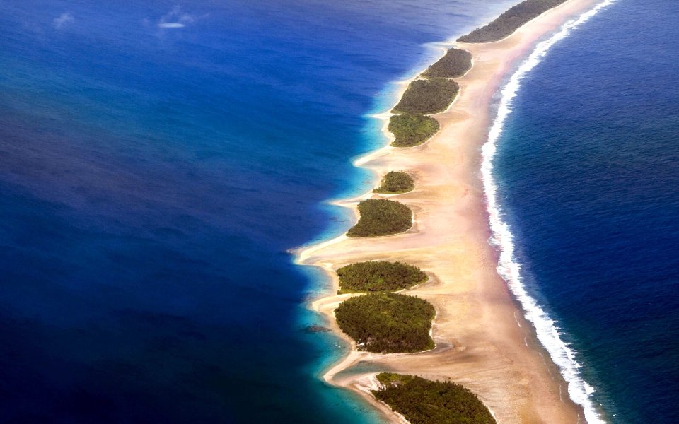 Jaluit Atoll Lagoon Marshall Islands Aerial View