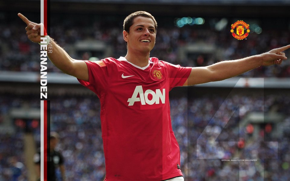 Javier Hernandez Manchester United Celebration Wallpaper