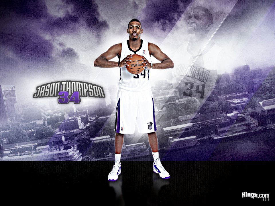Nba Sacramento Kings Jason Thompson 34 Basketball Wallpaper