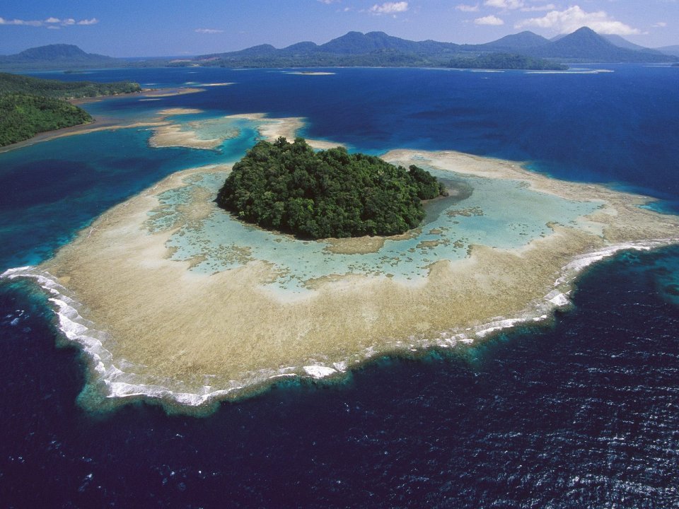 Aerial View Of Kimbe Bay Papua New Guinea