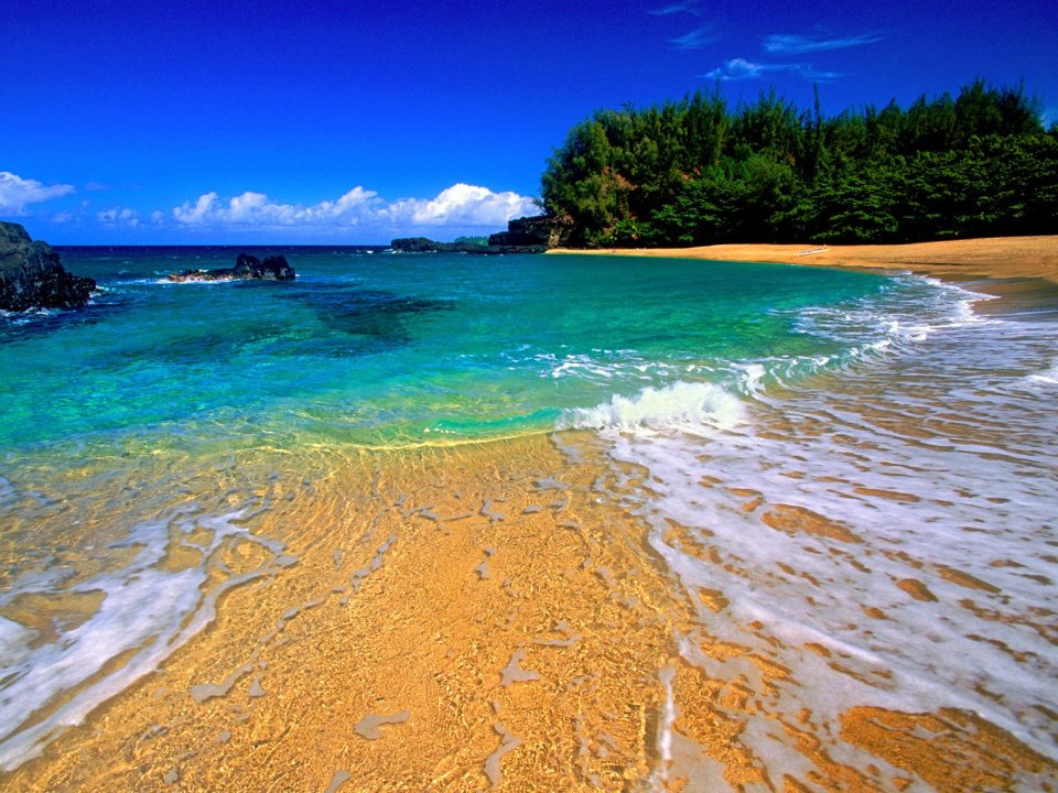 Lumahai Beach Kauai Hawaii Tropical Coastal Scenery