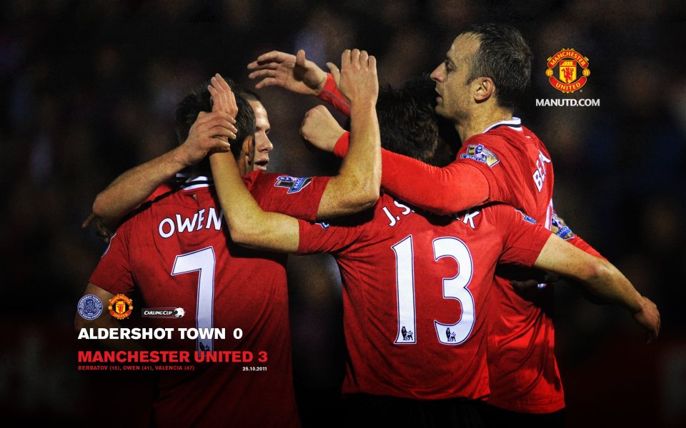 2011 Carling Cup Manchester United 3 Aldershot 0 Celebration