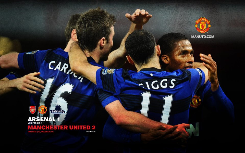2012 Premier League Arsenal 1 Manchester United 2 Players Celebration