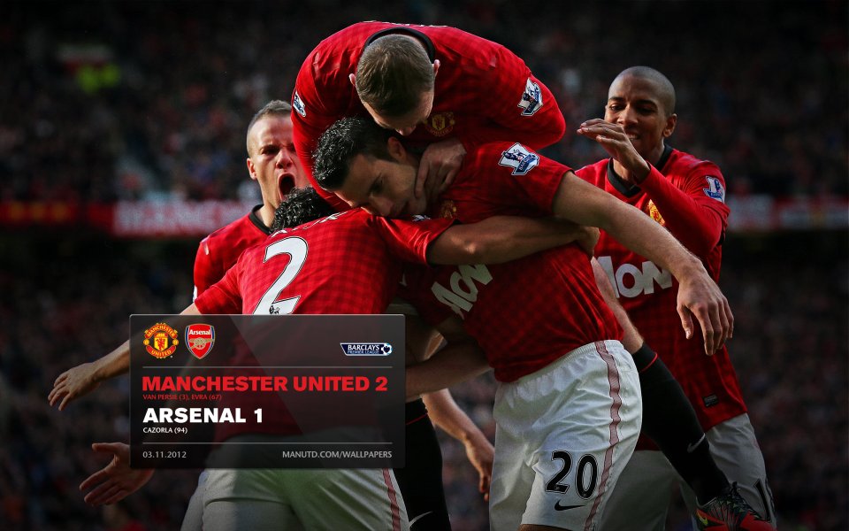 Manchester United 2 1 Arsenal Match Celebration