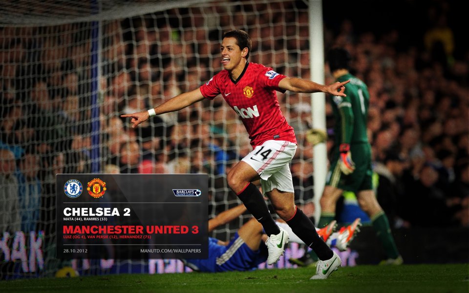 Manchester United Mata Goal Celebration Chelsea 2 3 Match 2012