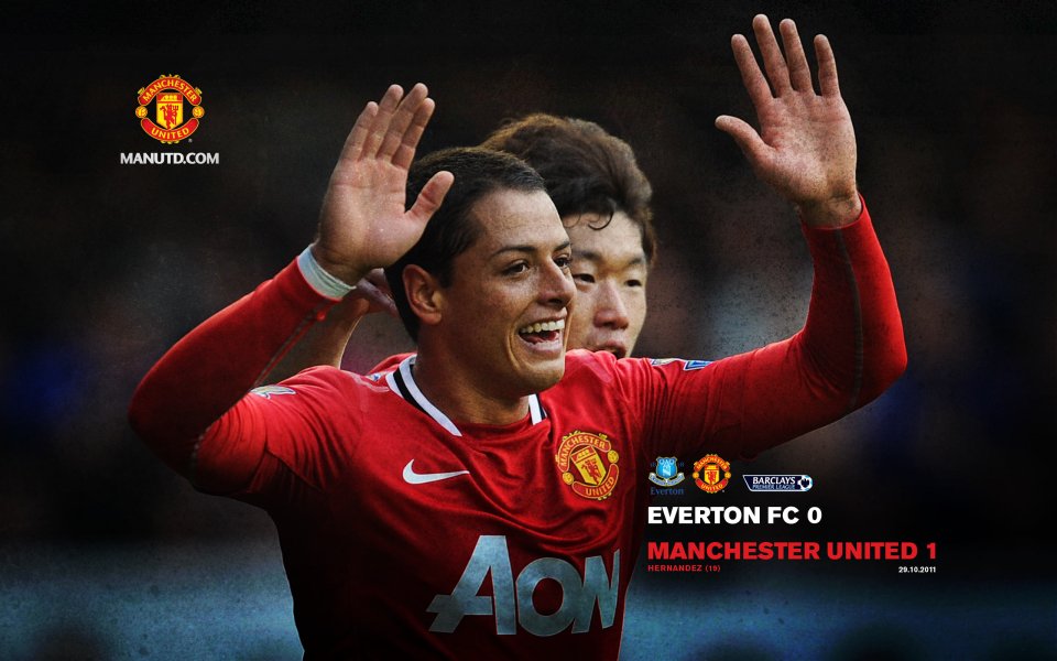 2011 Premier League Man United 1 0 Everton Hernandez Goal Celebration