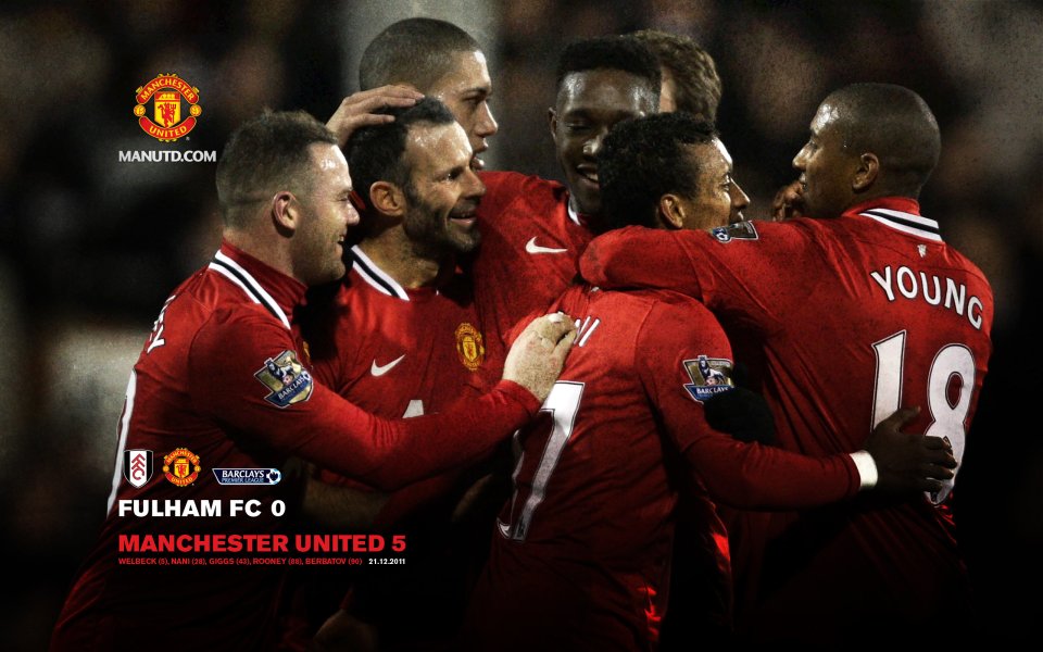 2011 Premier League Fulham 0 Manchester United 5 Celebration
