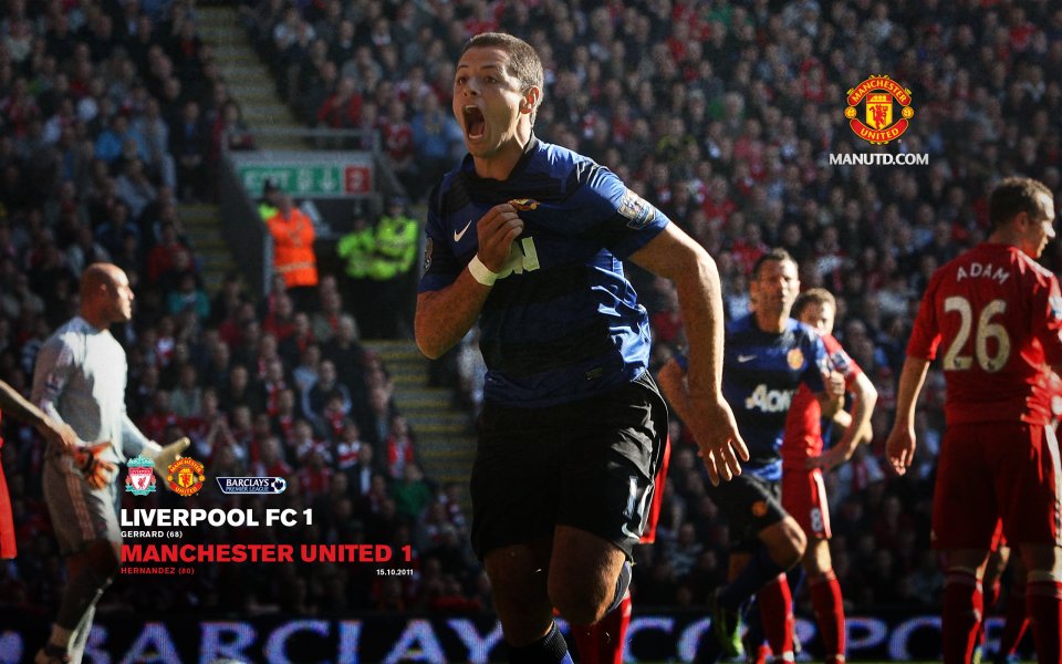 2011 Premier League Liverpool Vs Manchester United Hernandez Celebration