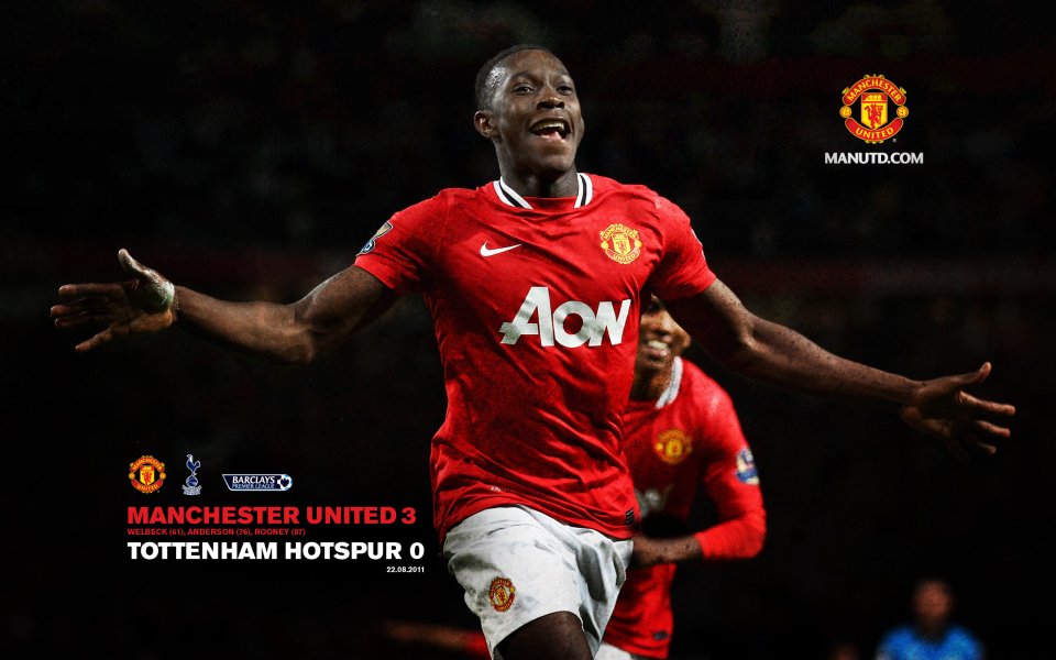2011 Premier League Man United 3 0 Spurs Goal Celebration Poster