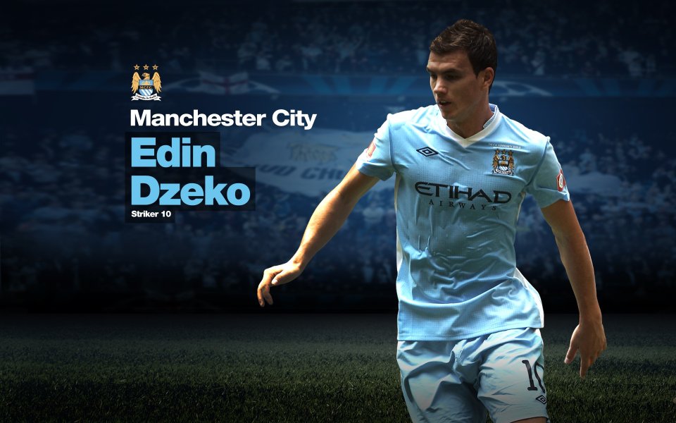 Edin Dzeko Manchester City Football Player Wallpaper