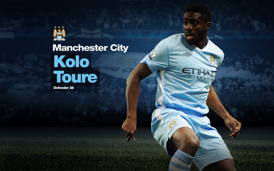 Manchester City Kolo Toure Football Star Poster Wallpaper