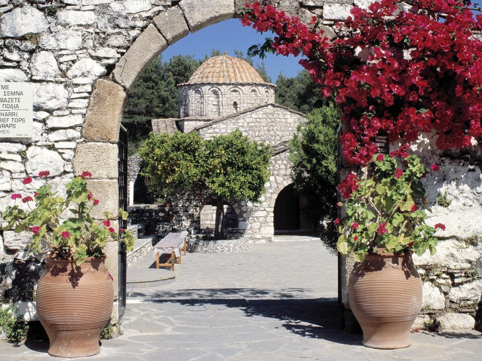 Moni Thari Monastery Rhodes Greece Scenery