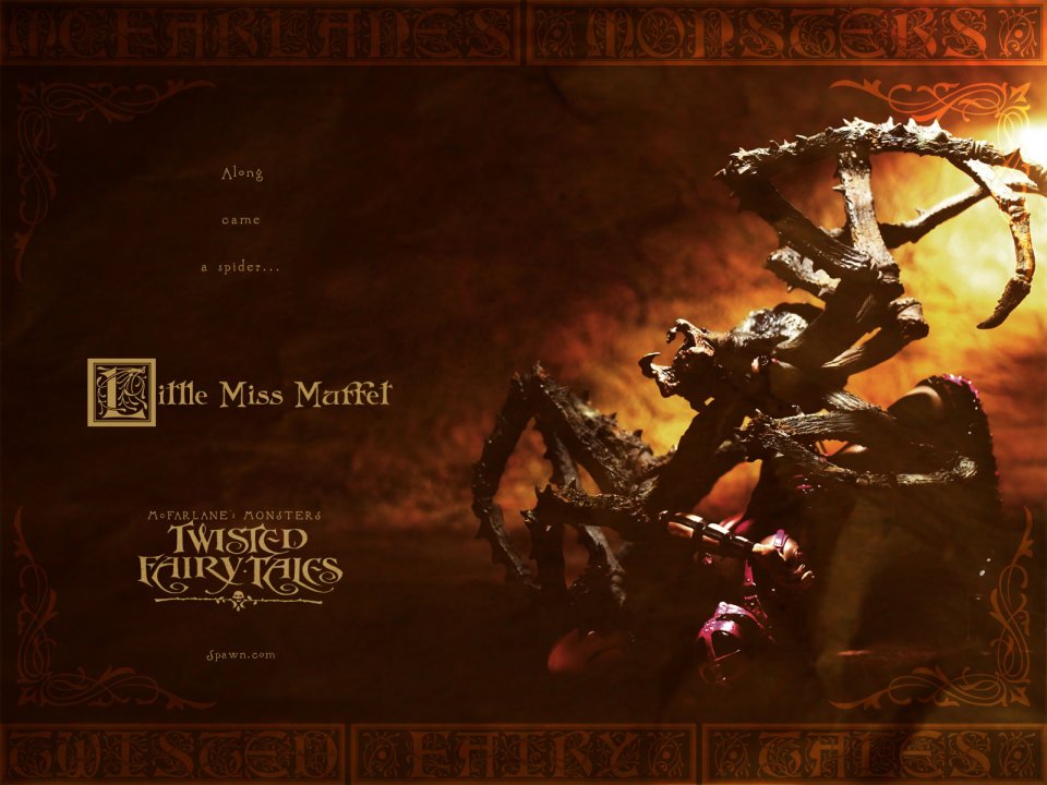 McFarlane Toys Twisted Fairy Tales Little Miss Muffet Spider Wallpaper