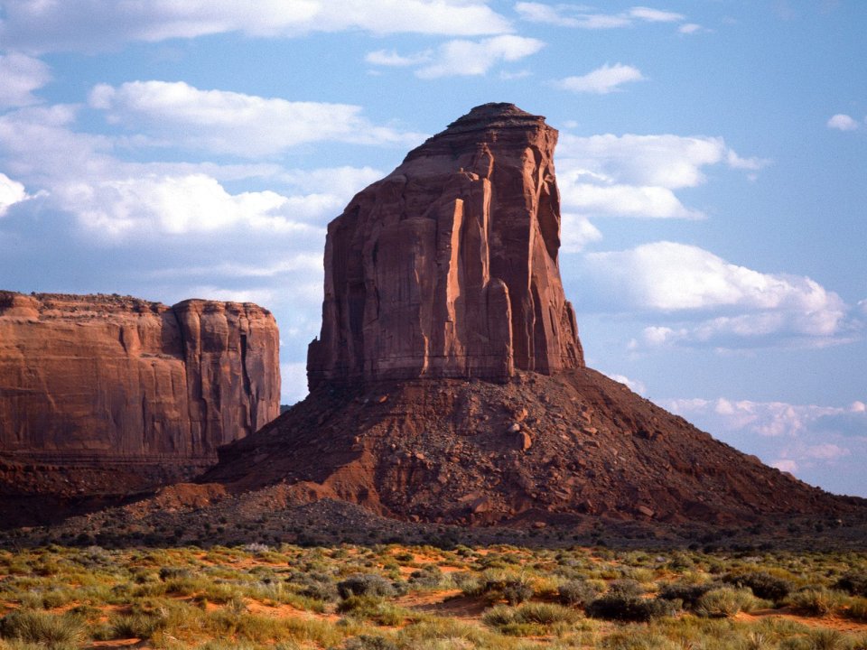 Monument Valley USA Red Sandstone Butte Wilderness Landscape