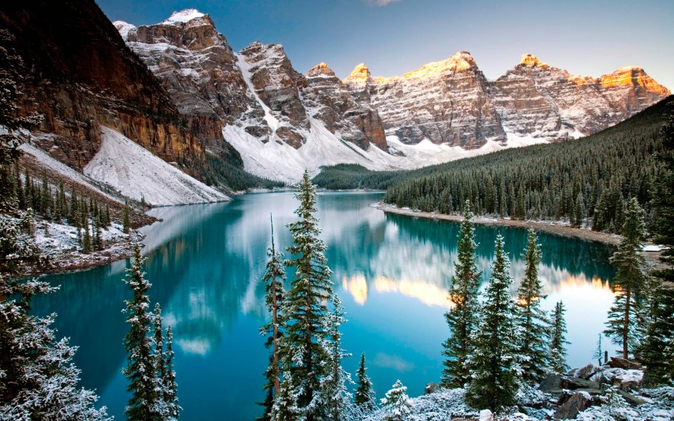 Moraine Lake Winter Banff National Park