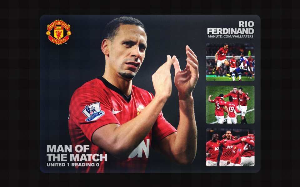 Rio Ferdinand Man Of The Match Manchester United Wallpaper