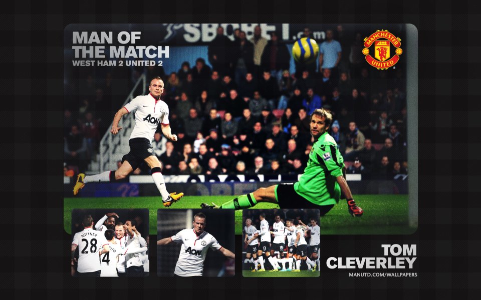 Manchester United Tom Cleverley West Ham 2 2 Match Moment Wallpaper