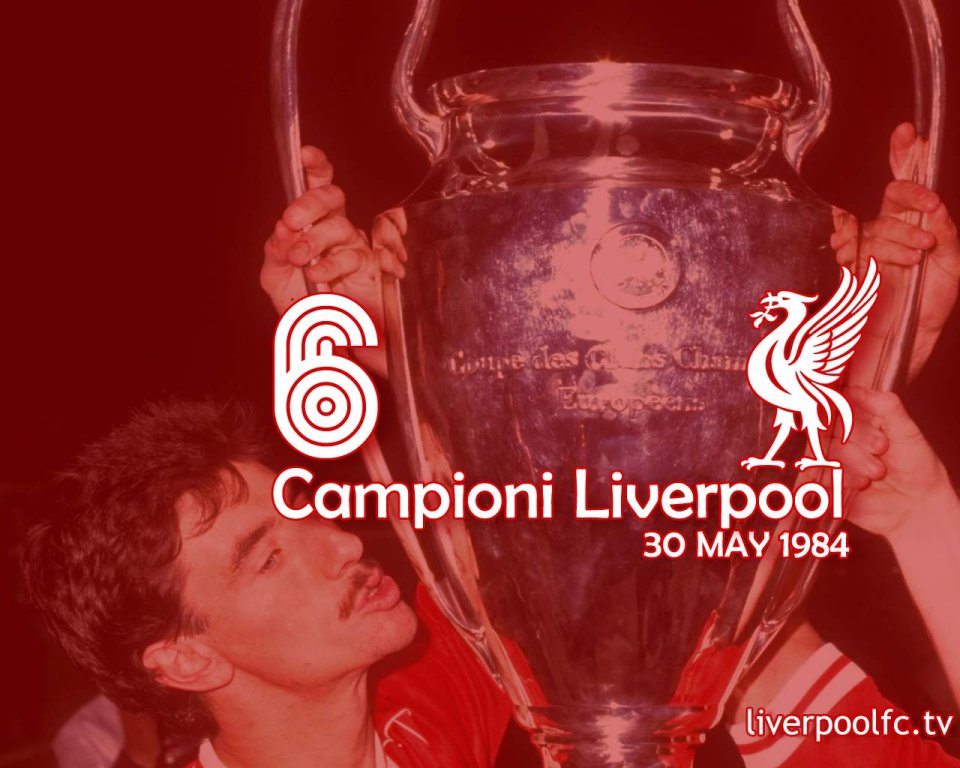 1984 Liverpool Fc 6th Champions League Win Commemorative Poster