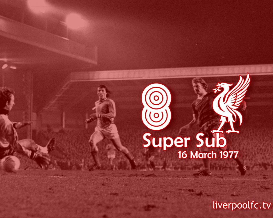 Liverpool Fc 1977 Super Sub Match Memorial Poster