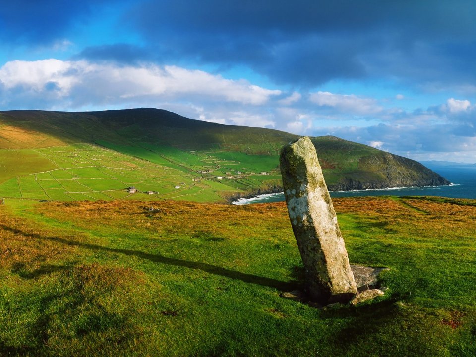 Ogham Stone Dunmore Head Dingle Peninsula
