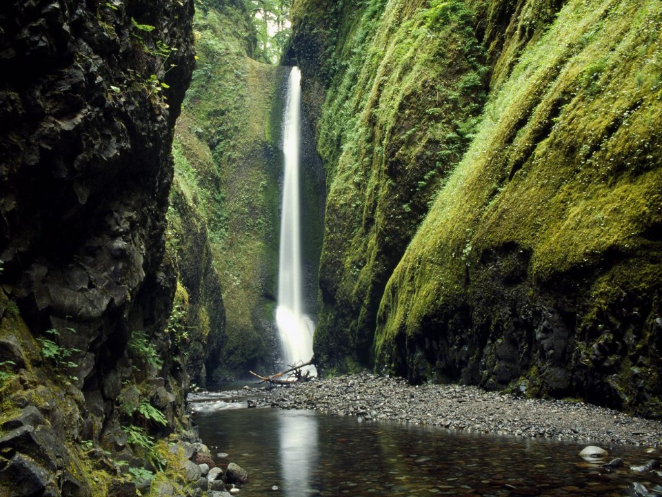 Oneonta Gorge Falls Columbia River Gorge Oregon