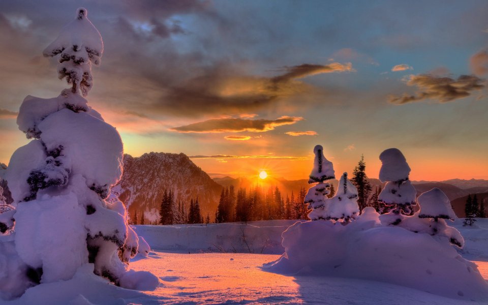 Paradise Sunset Mount Rainier