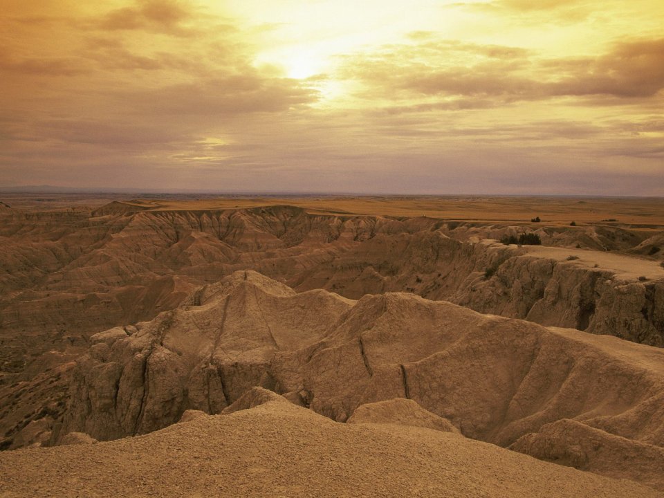 Pinnacles Overlook Badlands National Park Sunset