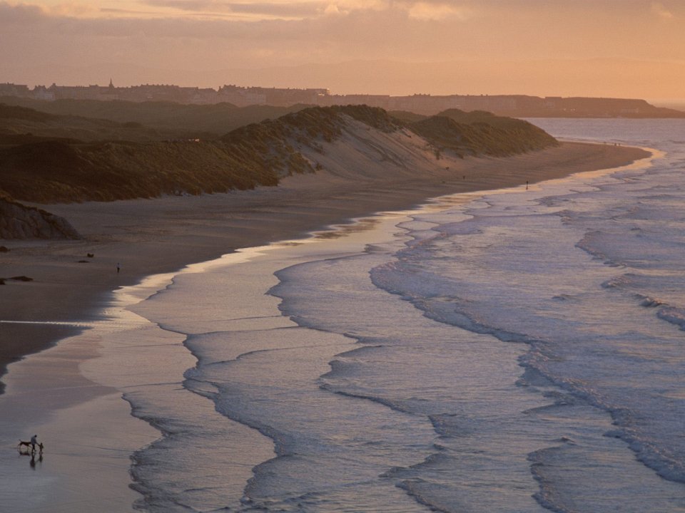 Portrush Beach County Antrim Northern Ireland Sunset Scenery
