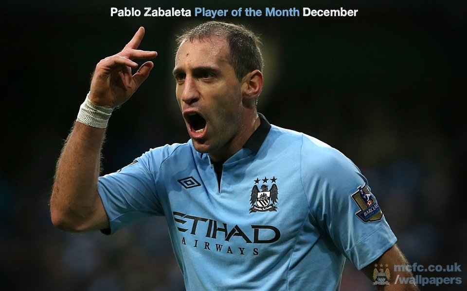 Pablo Zabaleta Manchester City Player Of The Month