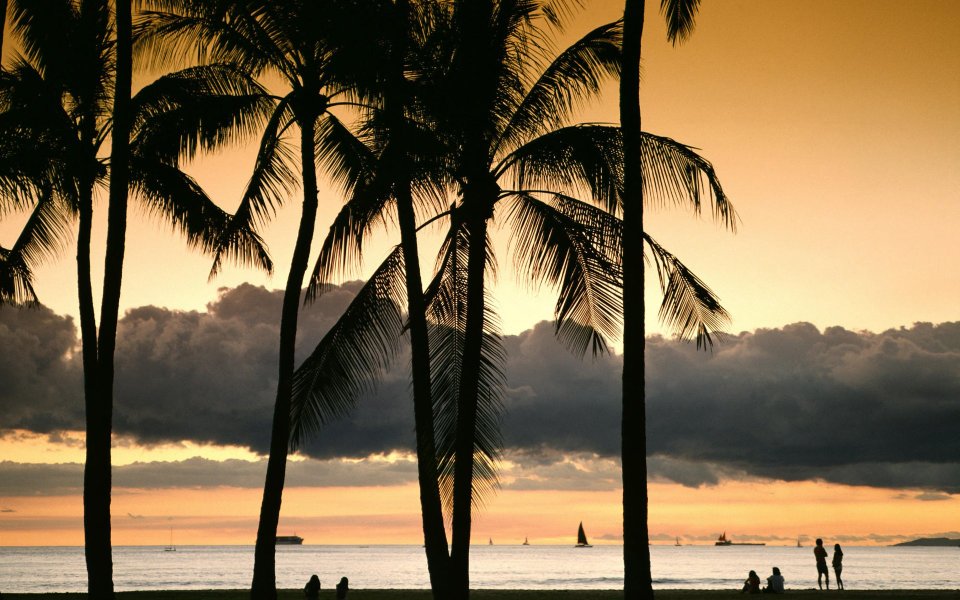 Queen Kapiolani Park Sunset Oahu