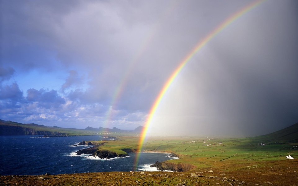 Rainbow Over Ballyferriter Bay Ireland