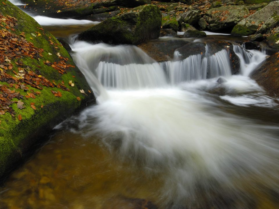 Roaring Lobnica River Pohorje Slovenia Autumn Stream Waterfall