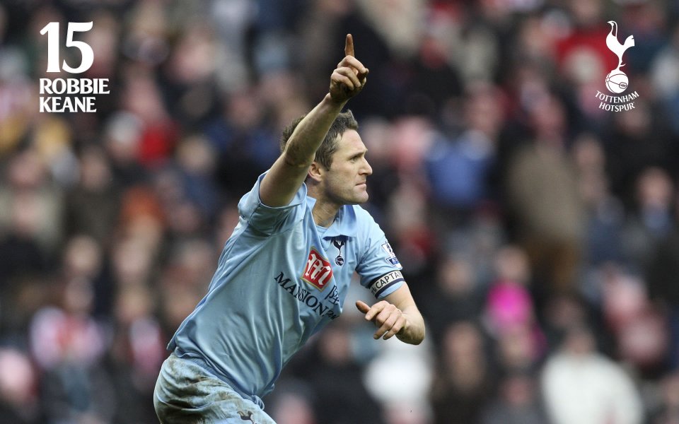 Robbie Keane Tottenham Hotspur Goal Celebration Match Photo