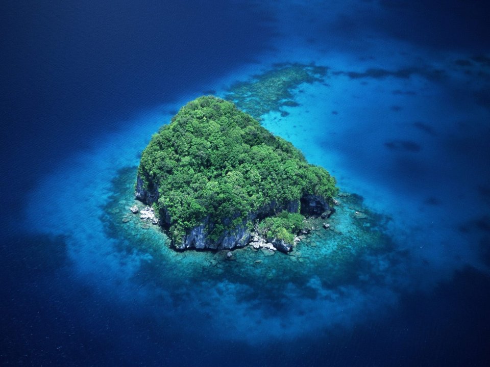 Rock Island Palau Micronesia Aerial View