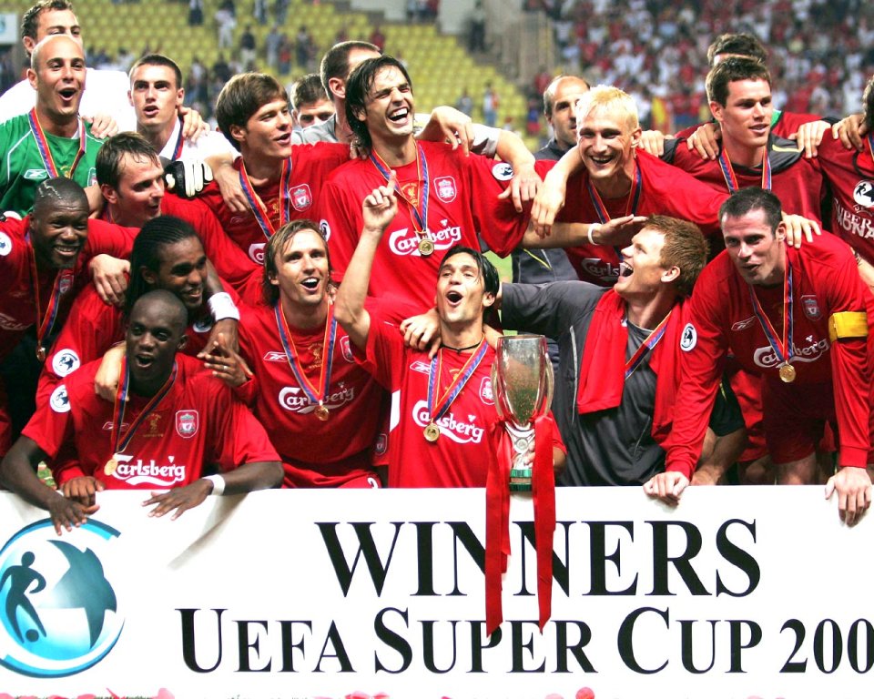 2005 UEFA Super Cup Liverpool Championship Team Photo