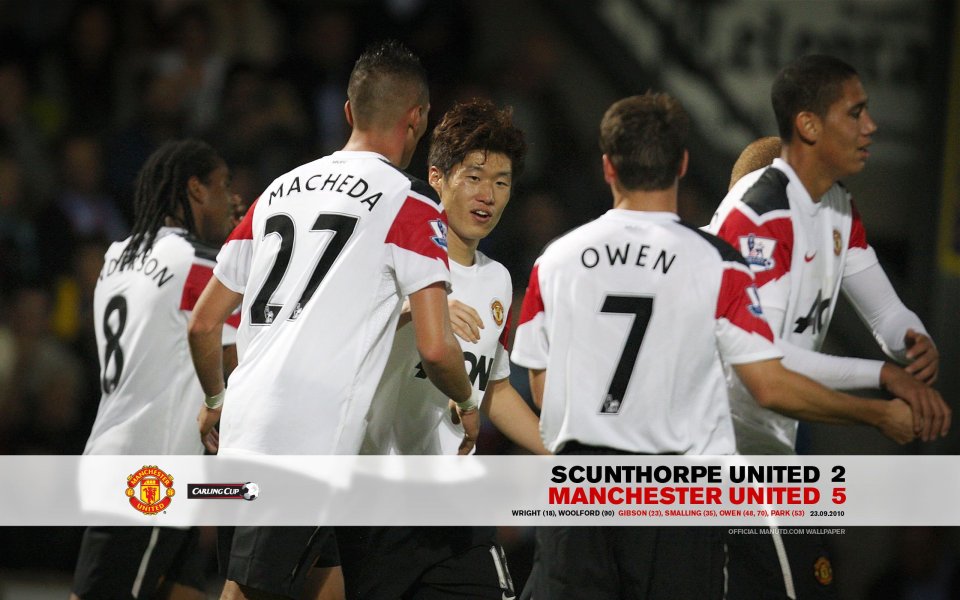 Scunthorpe 2 Manchester United 5 2010 Carling Cup Match Wallpaper