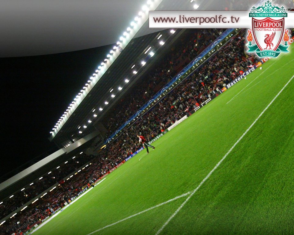 Liverpool Anfield Stadium Night Football Match
