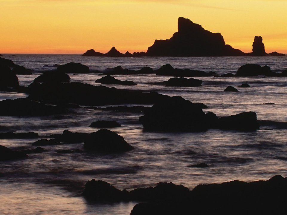 Seastacks Rialto Beach Olympic National Park Washington Sunset