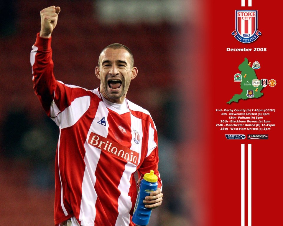 Stoke City FC 2008 December Premier League Match Wallpaper