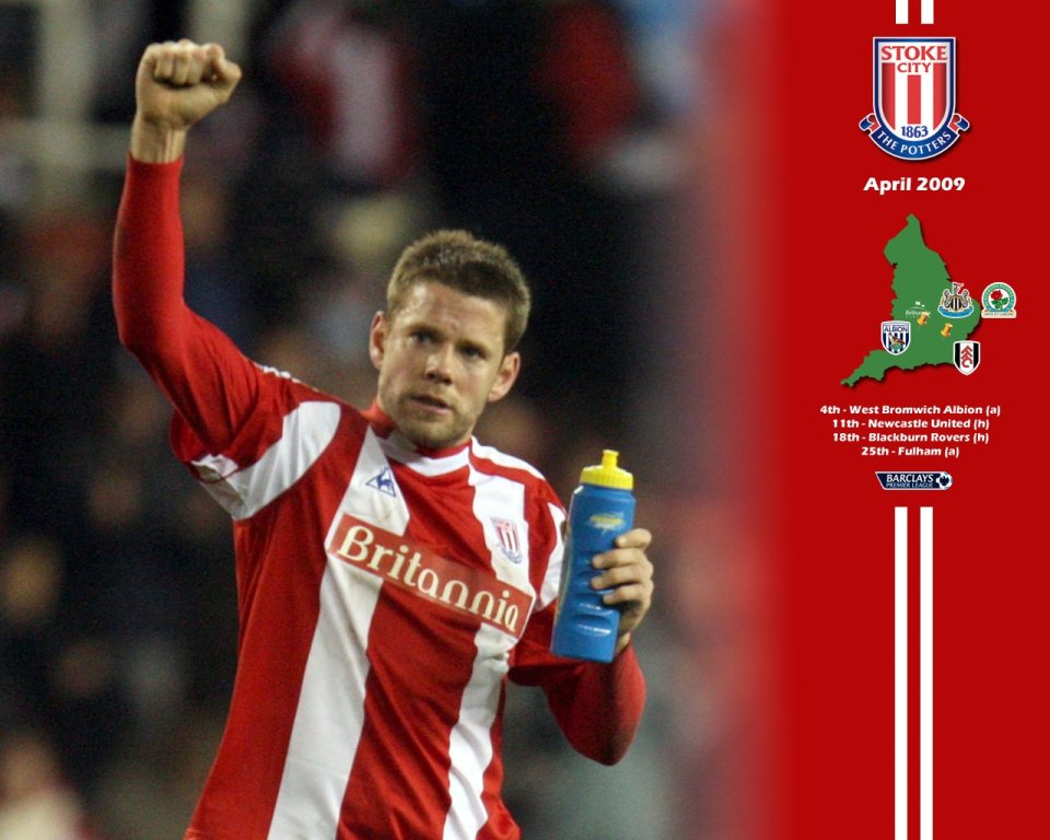 Stoke City 2009 April Premier League Football Wallpaper