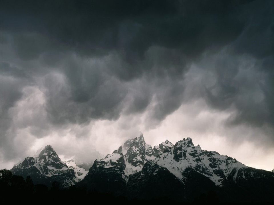 Storm Clouds Over The Teton Range Wyoming