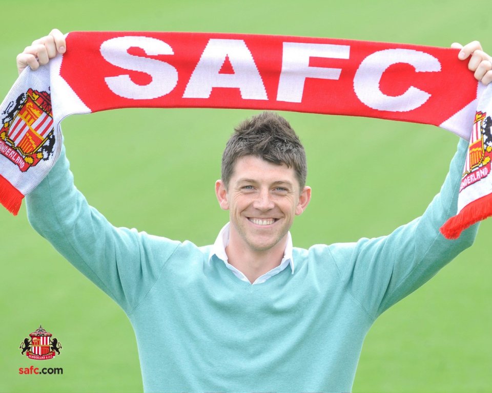 Sunderland AFC Player Holding SAFC Team Scarf Portrait Photo